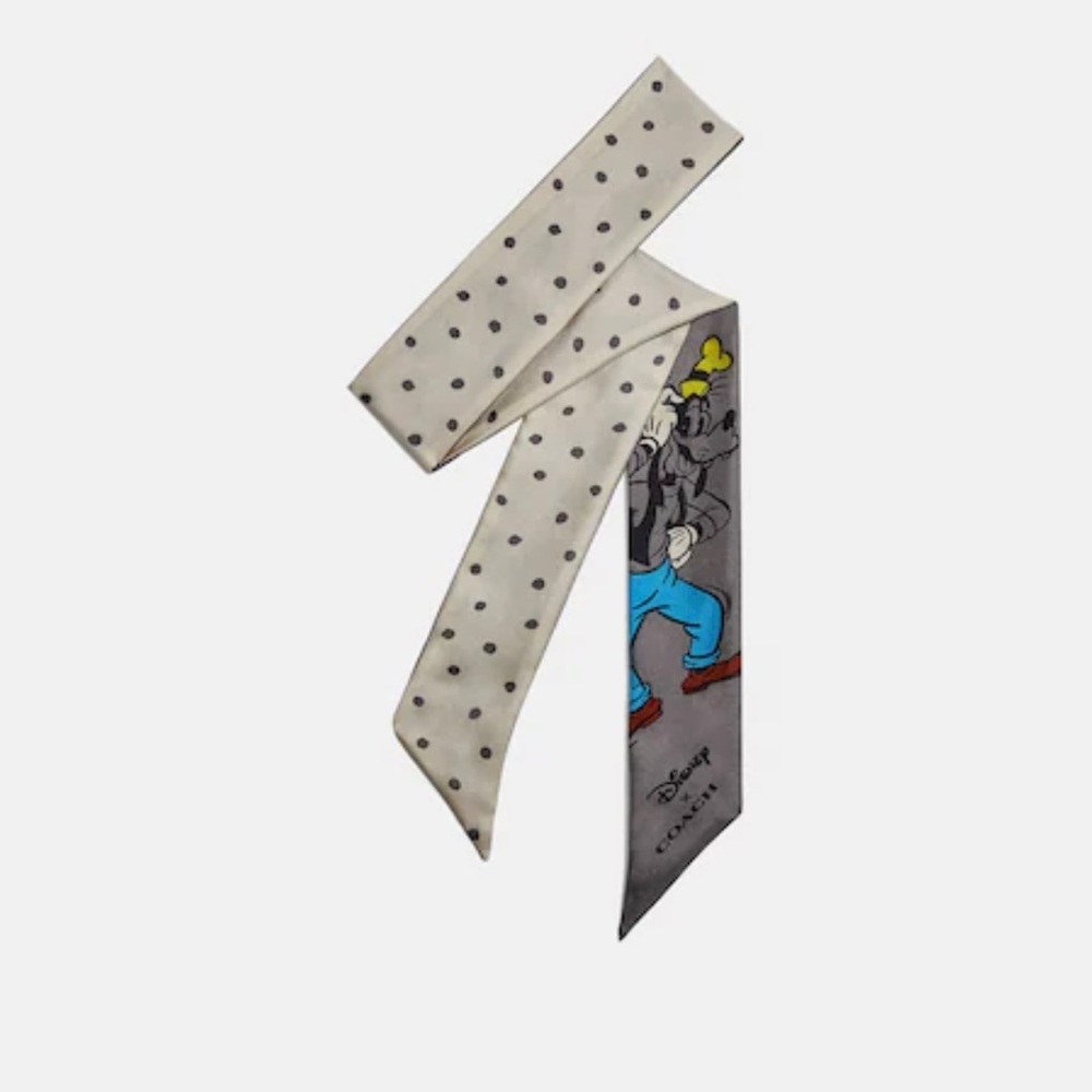 Disney X Coach Printed Silk Skinny Scarf